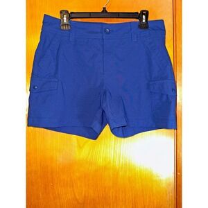 Eddie Bauer Ladies Womens Active Hiking Cargo Pocket Shorts Size 6 Navy Blue